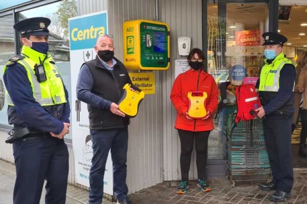 Defibrillaor installed outside Termonfeckin Centra