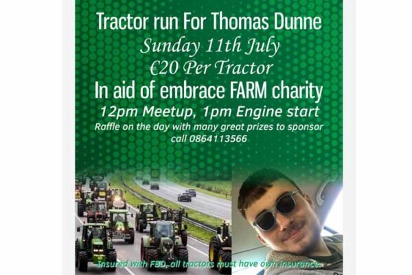 Tractor Run in memory of young Slane man Thomas Dunne