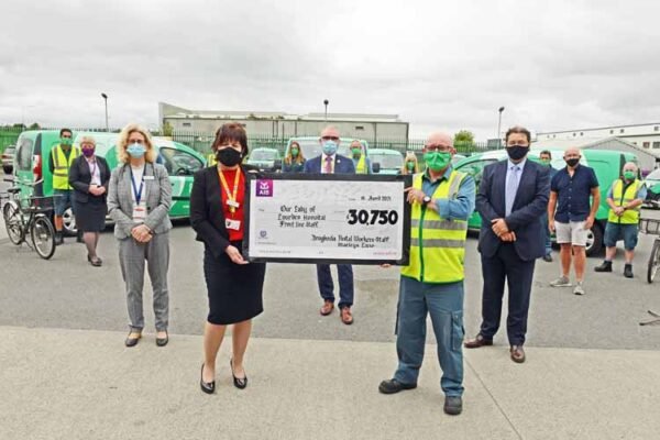 Drogheda postmen say thanks to Lourdes frontline staff with €30,750 cheque