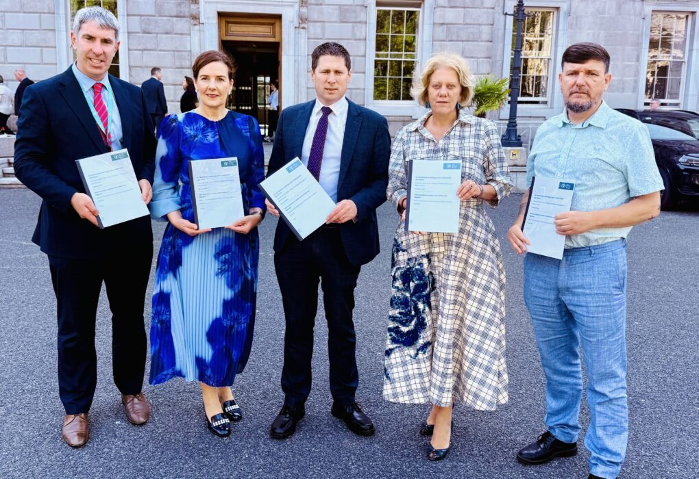 Louth TD Paula Butterly at the launch of the domestic violence report in July 2026