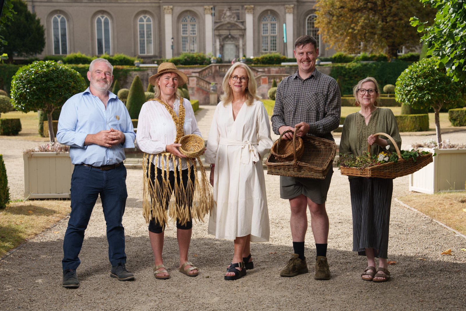 NO REPRO FEE:
National Heritage Week 2026 officially launched today at the Irish Museum of Modern Art (IMMA), ahead of more than 2,500 events taking place across the island of Ireland from 15th - 23rd August. National Heritage Week 2026 will feature the largest programme in the event's history, building on a milestone year in 2025 when almost half a million people attended events nationwide. Pictured are Willie Mulhall, Craicly Stories, Co. Kildare, Monica Flemming, Co. Kilkenny Traditional craft practitioner, Virginia Teehan, Chief Executive, Heritage Council, Tom Delaney, Ould Crafty, Claremorris, Co. Mayo and Denise Dunne, The Herb School, Naul, Co. Dublin. 13/08/2026 Photograph: ©Fran Veale