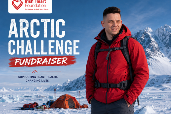 Graham promoting his Arctic Challenge fundraiser for the Irish Heart Foundation