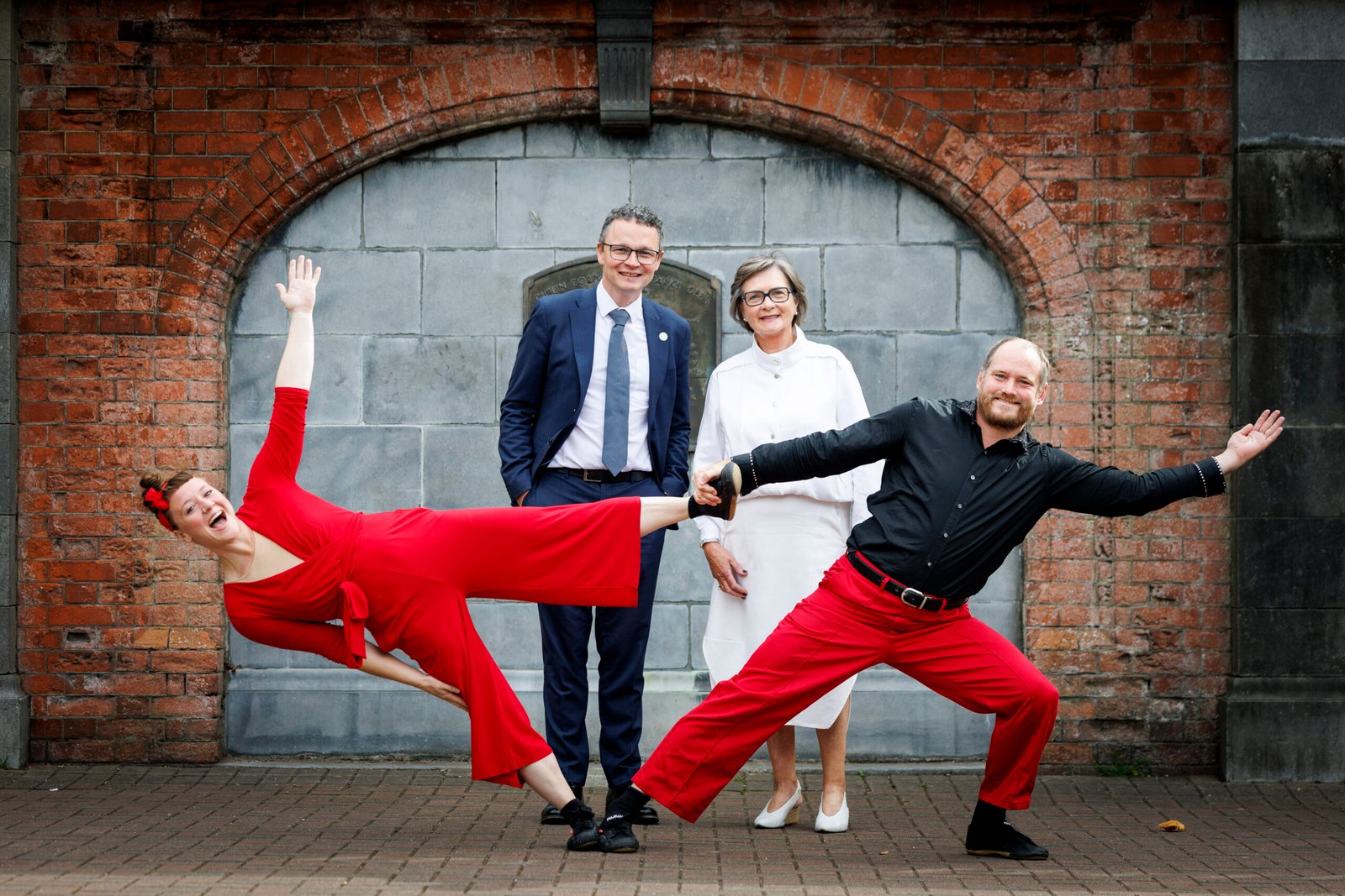 Arts representatives pictured at the announcement of Arts Council funding for 2027