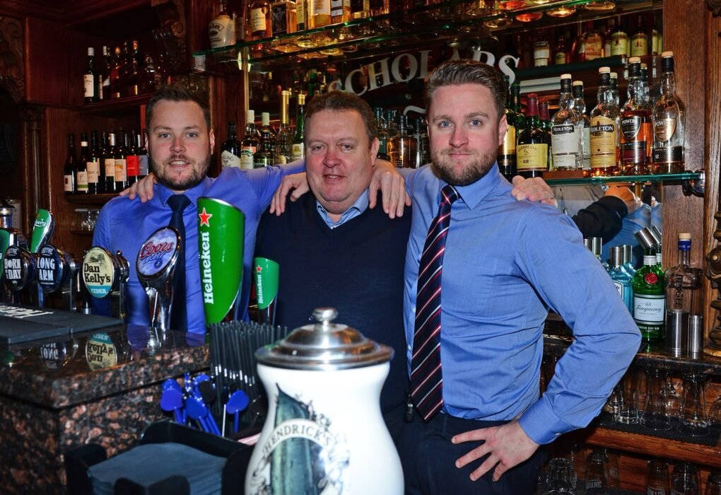 Martin Mark and Glenn McGowan pictured behind the bar at Scholars in Drogheda