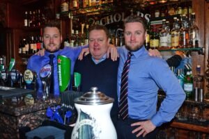Martin Mark and Glenn McGowan pictured behind the bar at Scholars in Drogheda