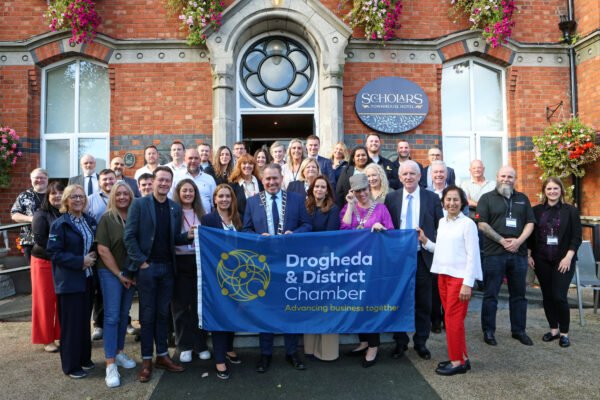 Drogheda and District Chamber members and West and North Yorkshire trade mission delegates pictured outside Scholars Townhouse Hotel