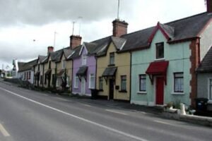 Traditional cottages along the main road in Julianstown village, Co Meath