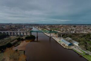 Aerial view of Drogheda and the River Boyne