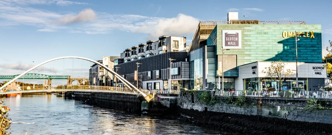Scotch Hall Shopping Centre beside the River Boyne in Drogheda