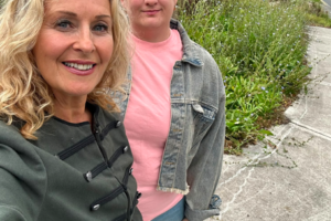 Senator Alison Comyn and Mihaela Balan pictured near Newtown View on the Marsh Road in Drogheda
