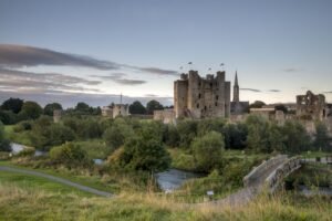 Trim Castle overlooking the River Boyne in Co Meath