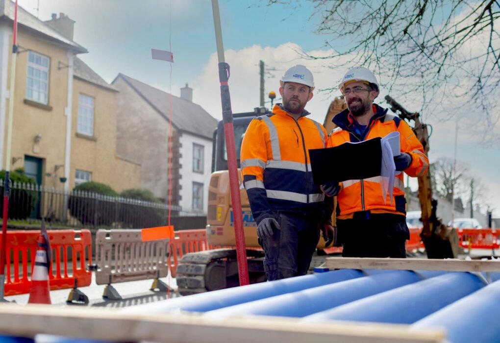 Uisce Éireann workers carrying out water infrastructure works