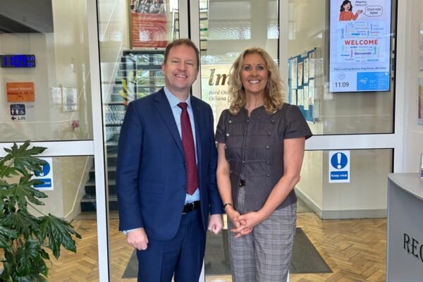 Minister James Lawless and Senator Alison Comyn pictured at Drogheda Youthreach on King Street