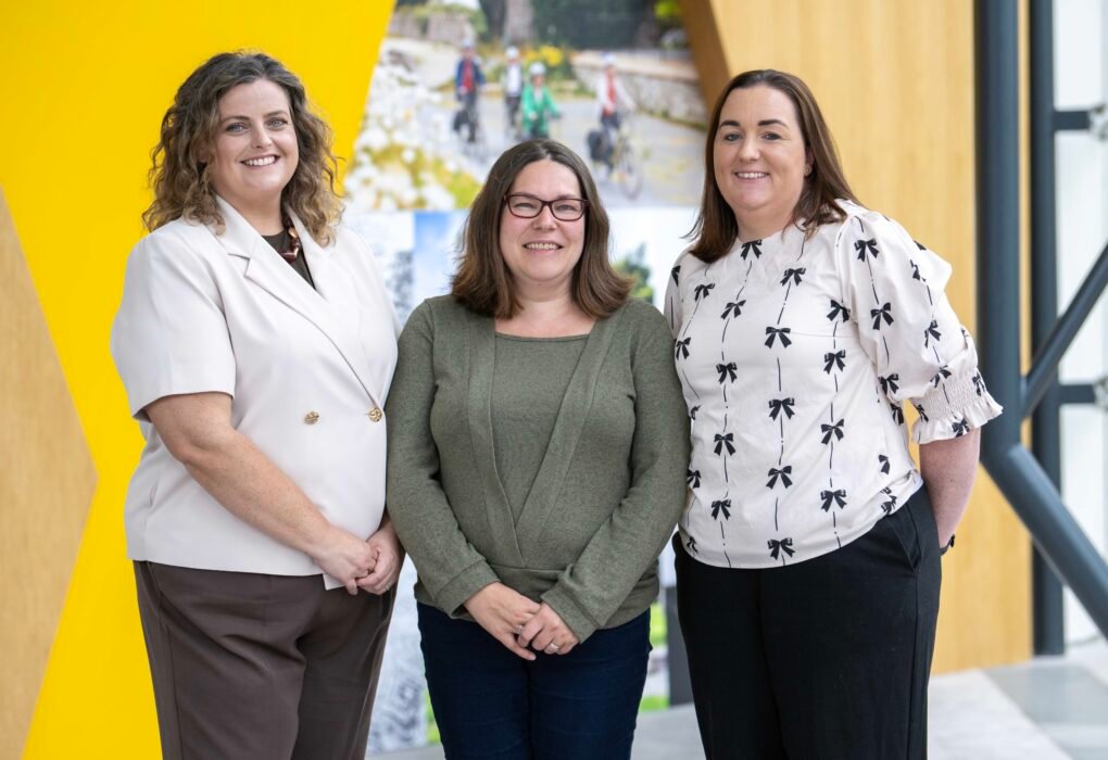 Three women pictured for the Local Lens podcast episode on domestic abuse and community safety in Meath
