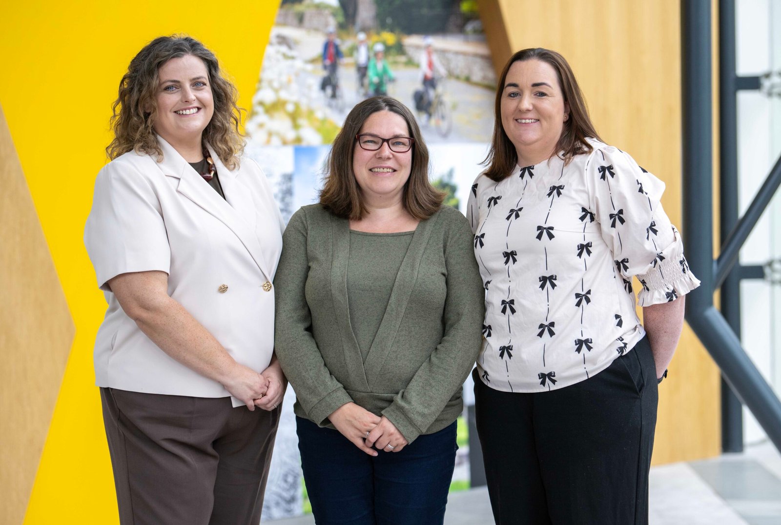 Three women pictured for the Local Lens podcast episode on domestic abuse and community safety in Meath