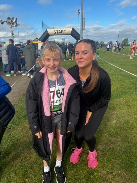 Chloe Cooney and Una McEntee of Ace AC pictured at the Louth Cross Country Championships