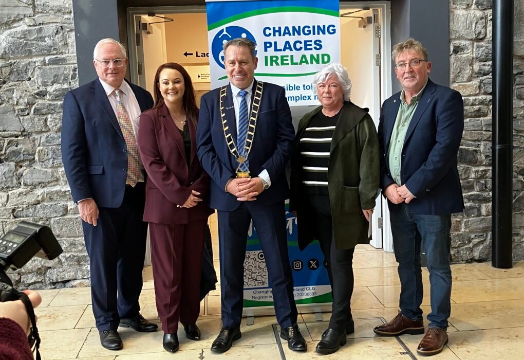 David Conway, Nichola Kelly, Mayor of Drogheda Cllr Declan Power, Annette Monaghan and Cllr Paddy McQuillan at the Changing Places facility in Scotch Hall