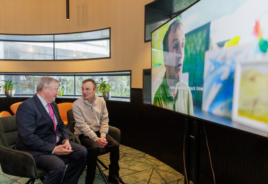Niall Connor pictured with representatives from the Road Safety Authority and Rehab Group at the launch of the RSA video and accessible transport report