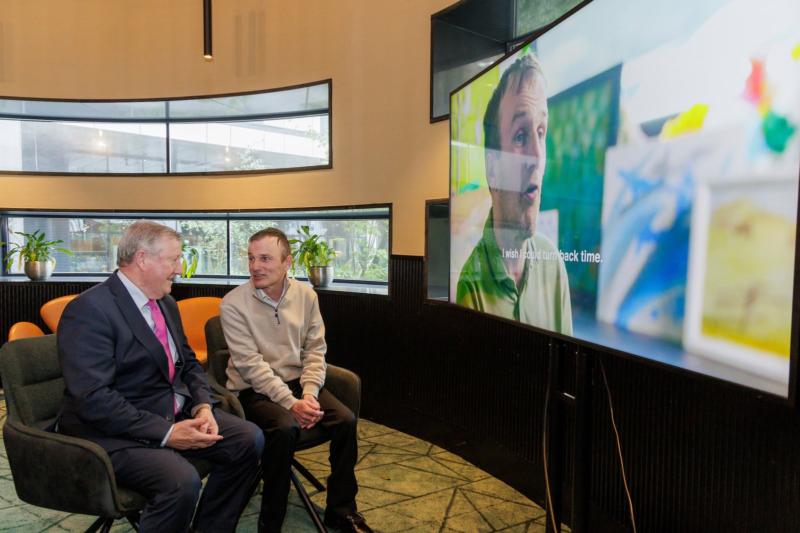Niall Connor pictured with representatives from the Road Safety Authority and Rehab Group at the launch of the RSA video and accessible transport report