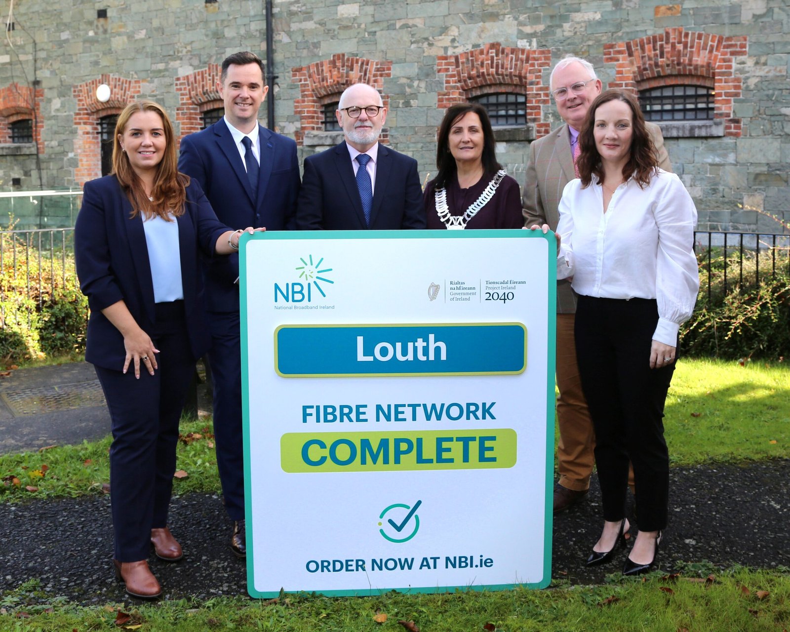 Representatives from National Broadband Ireland and Louth County Council pictured marking completion of the main fibre network build in County Louth