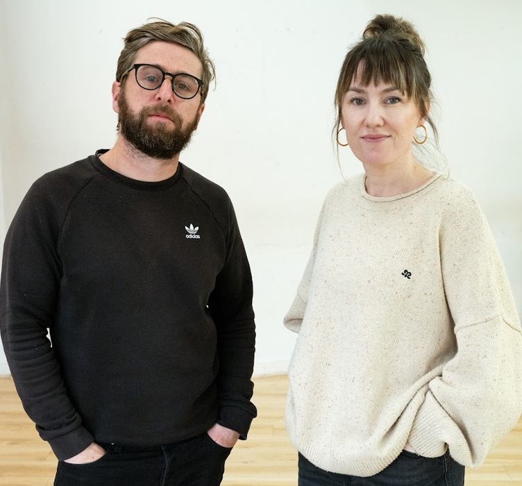 Picture: Clare Monnelly, one of the writers of Good Girls, with director Aaron Monaghan.